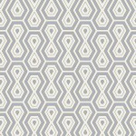 Tapeta 37707-6 Jungle Chic AS Creation flizelinowa w kolorze szarego złota w geometryczny wzór retro