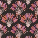 Tapeta 37708-3 Jungle Chic AS Creation czarna z fioletowym wzorem w palmy