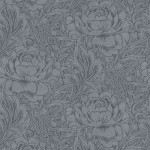 Tapeta 38092-4 Mata Hari AS Creation szara w kwiaty z kwiatowym wzorem w stylu art nouveau