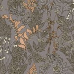Tapeta 37751-9 Floral Impression AS Creation w kolorze taupe z kwiatowym wzorem w nowoczesnym stylu - szarość, beż, żółć