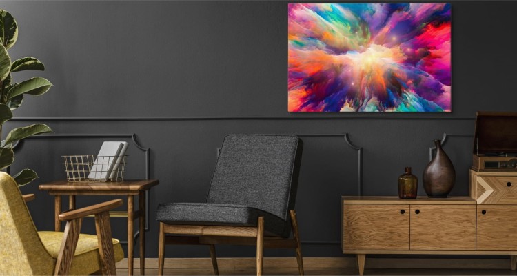 Obraz Na Płótnie Abstrakcyjna Eksplozja Barw