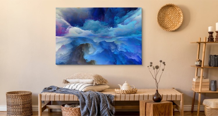 Obraz Na Płótnie Abstrakcyjne Odbicie Chmur