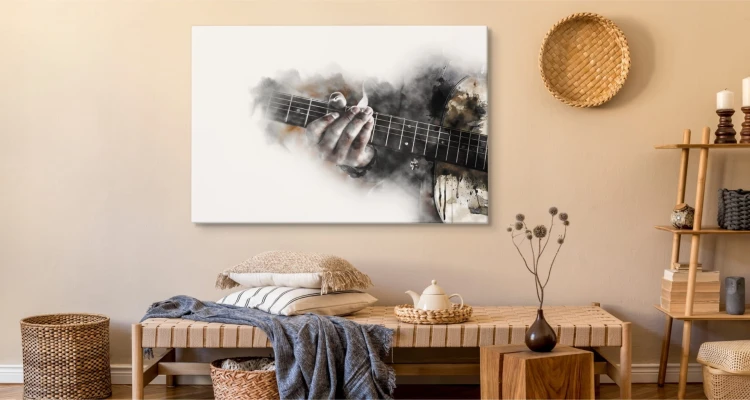 Obraz Na Płótnie Abstrakcyjna Gitara