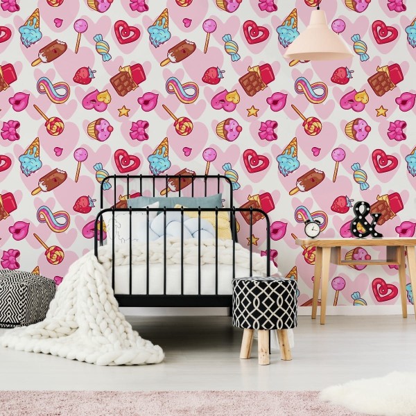 Tapeta Wesołe Kolorowe Słodycze