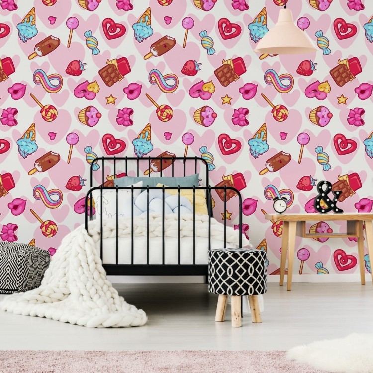 Tapeta Wesołe Kolorowe Słodycze