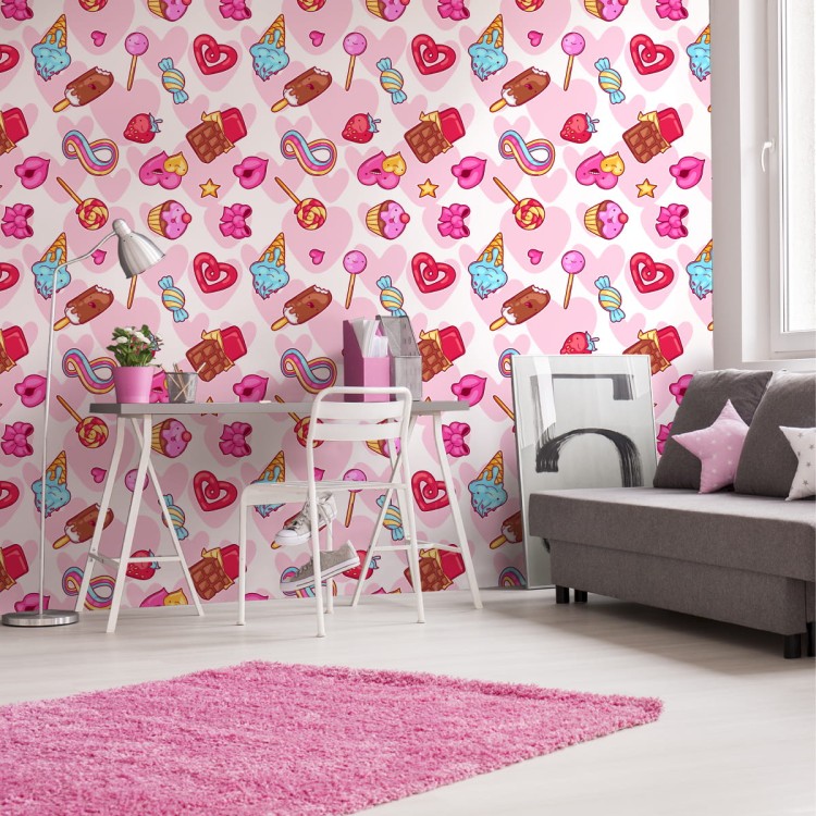 Tapeta Wesołe Kolorowe Słodycze