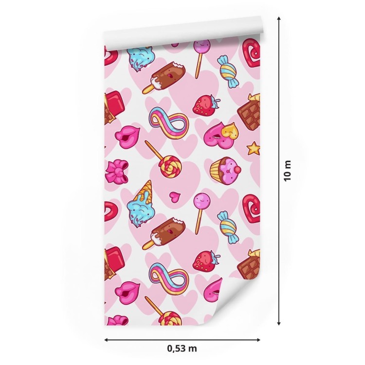 Tapeta Wesołe Kolorowe Słodycze