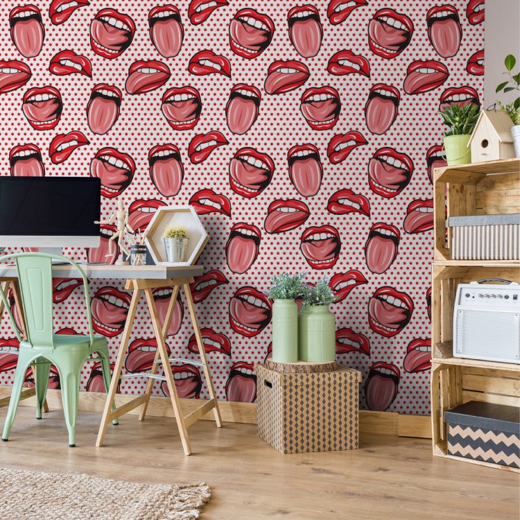 Tapeta Usta W Stylu Pop-Art