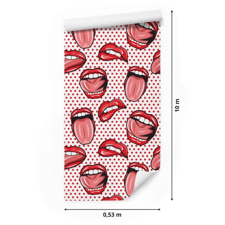 Tapeta Usta W Stylu Pop-Art