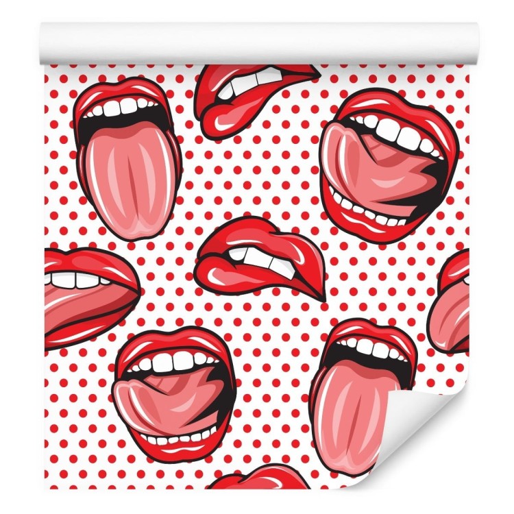 Tapeta Usta W Stylu Pop-Art