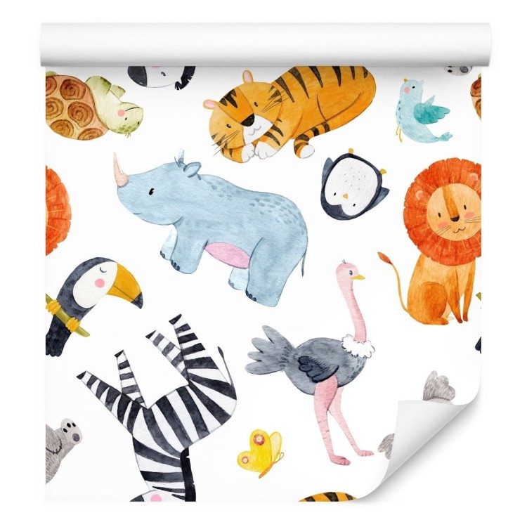 Tapeta Kolorowe Zwierzątka Safari