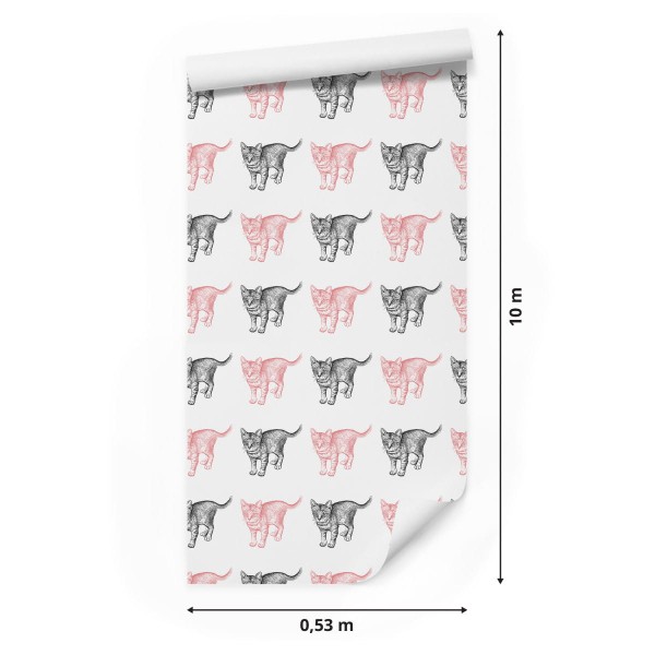 Tapeta Pastelowe Koty