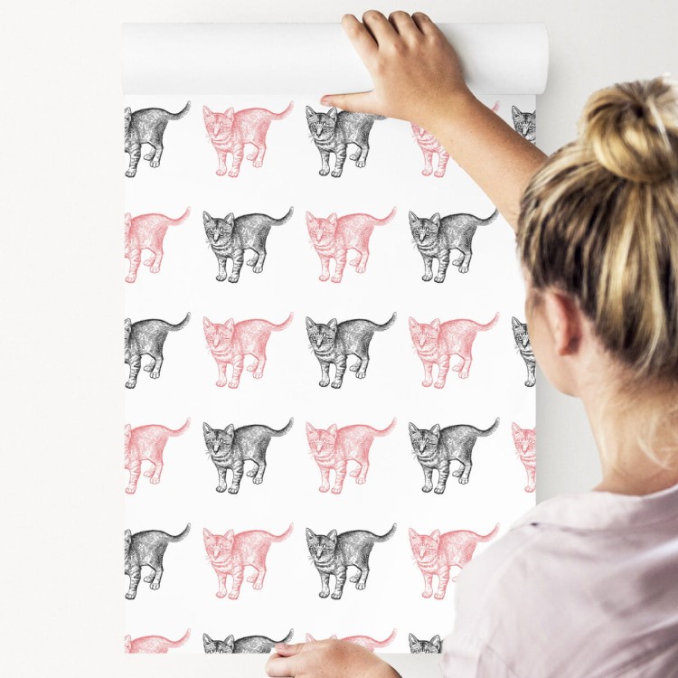 Tapeta Pastelowe Koty