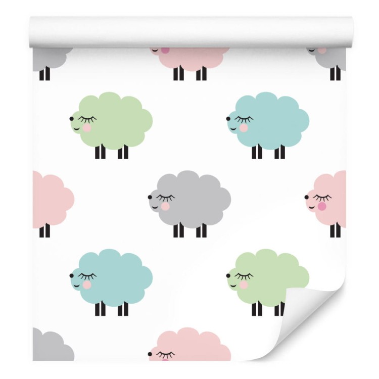 Tapeta Kolorowe Owieczki