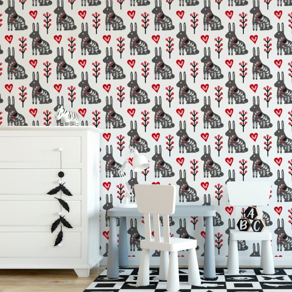 Tapeta Króliki W Ciekawej Odsłonie