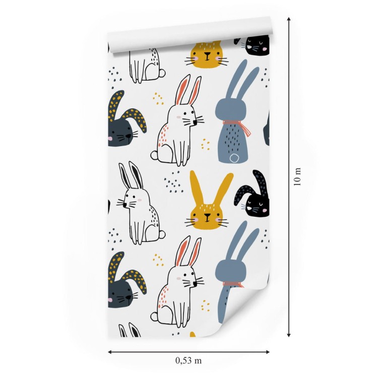 Tapeta Króliki Na Białym Tle