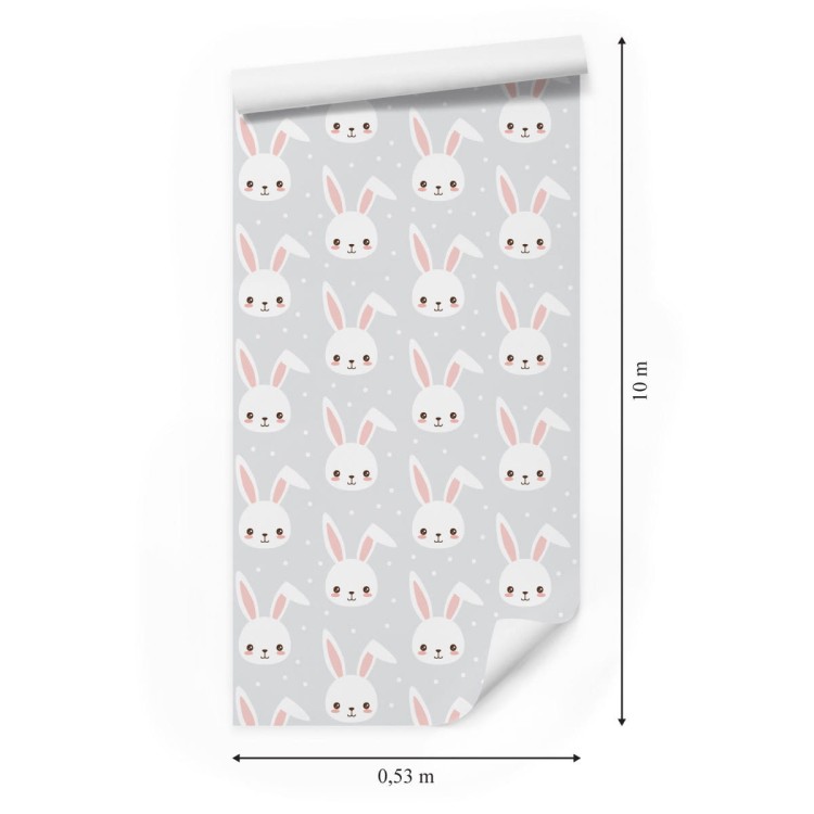 Tapeta Króliki Na Szarym Tle