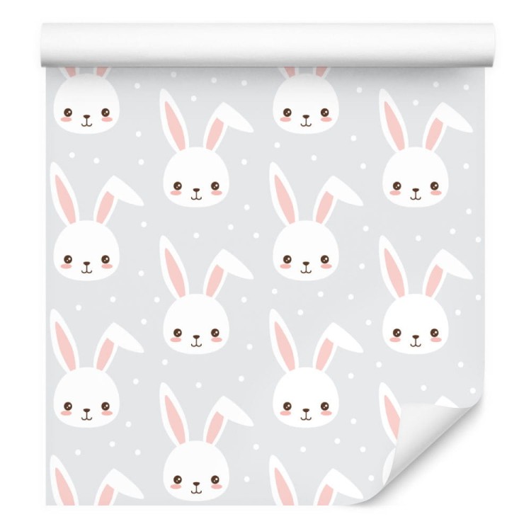 Tapeta Króliki Na Szarym Tle