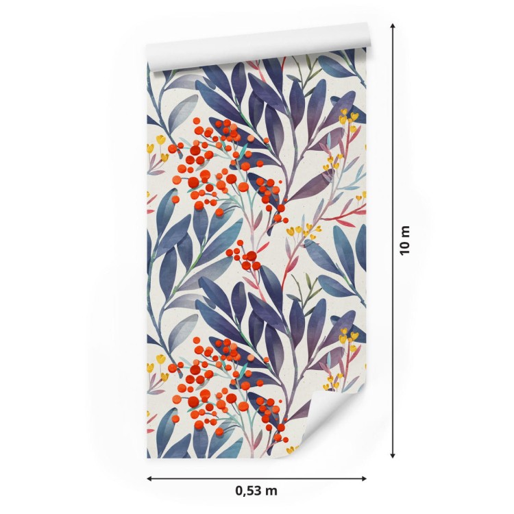 Tapeta Kolorowe Kwiaty W Stylu Retro