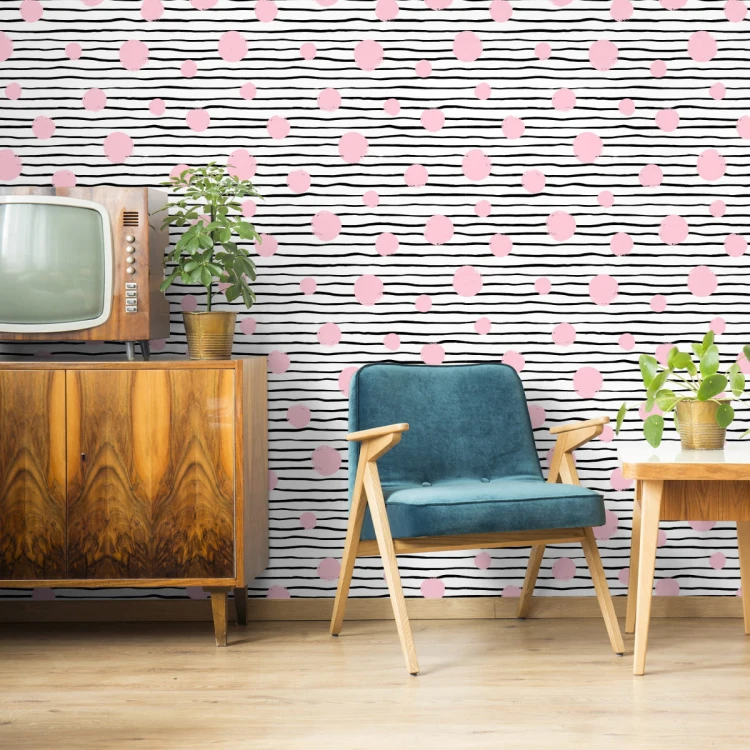 Tapeta Duże Kółka I Paski