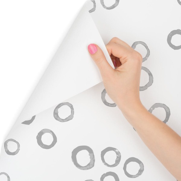 Tapeta Szare Delikatne Kółka