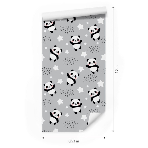 Tapeta Pandy Wśród Gwiazdek