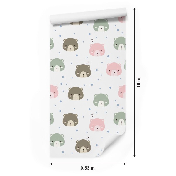 Tapeta Pastelowe Niedźwiadki