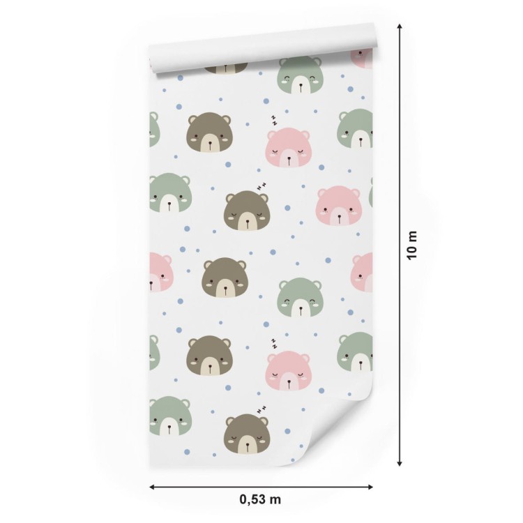Tapeta Pastelowe Niedźwiadki