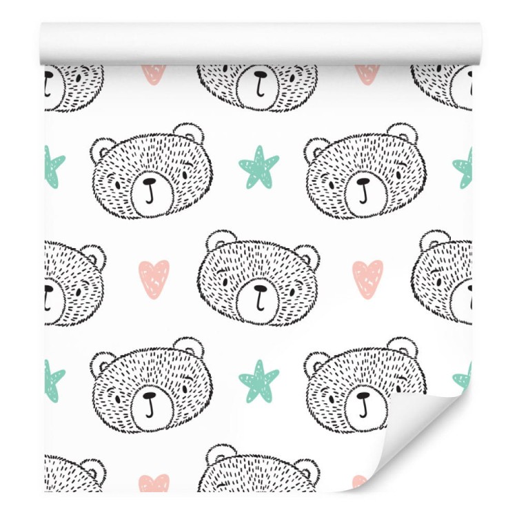 Tapeta Misie Serca Gwiazdki