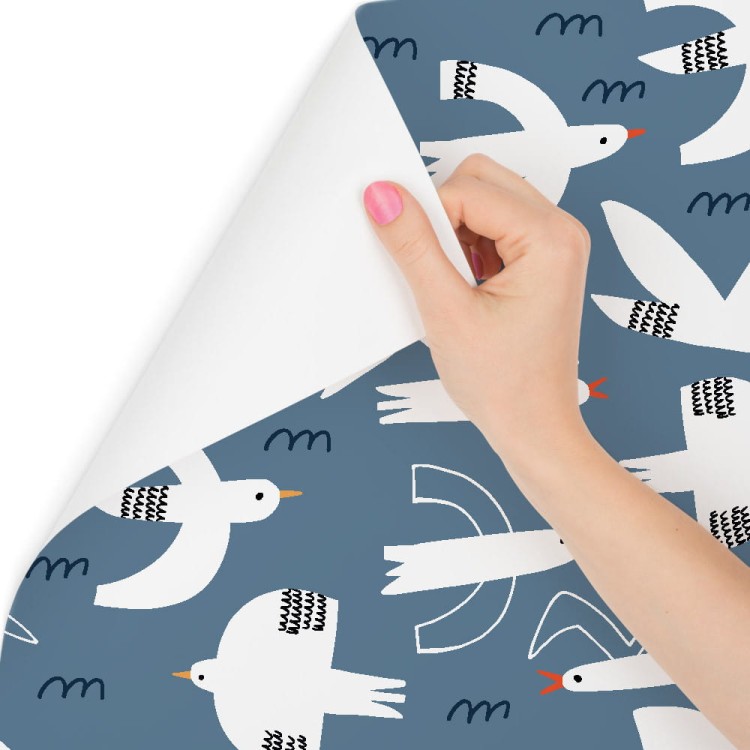 Tapeta Ptaki W Stylu Skandynawskim Pokój Dziecięcy