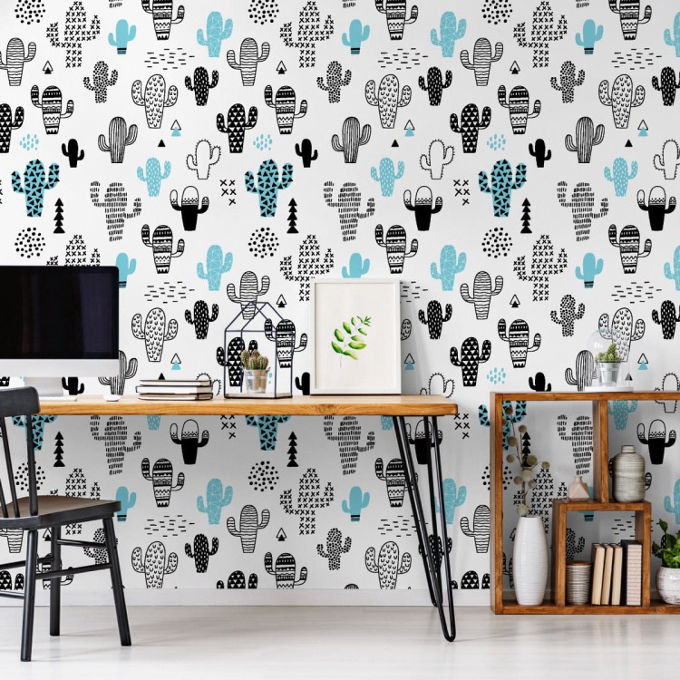 Tapeta Ścienna Kaktusy, Rośliny, Styl Skandynawski