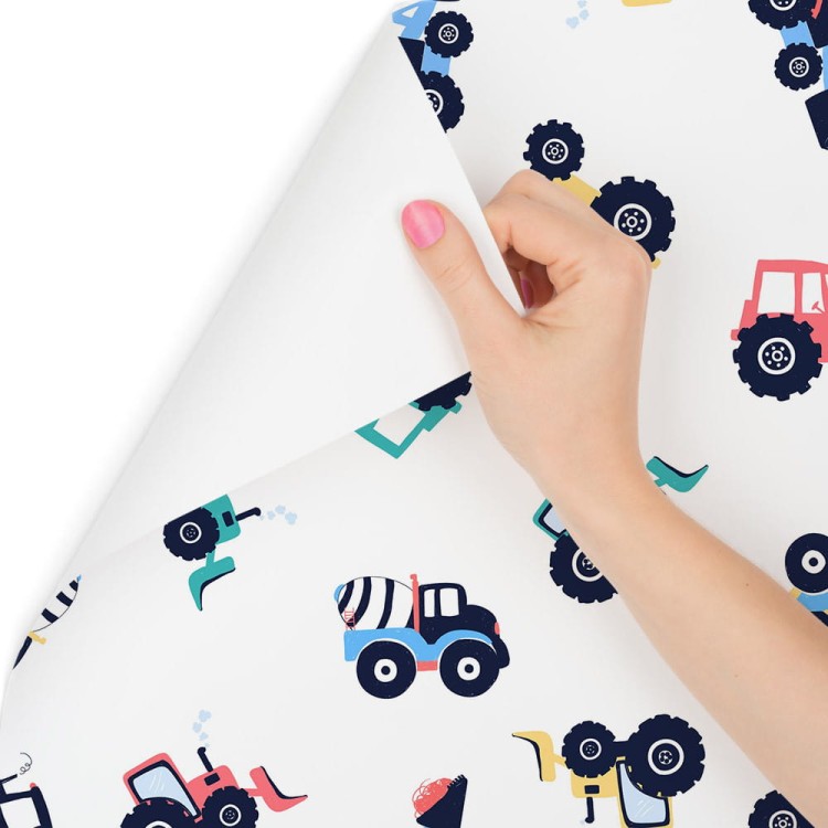 Tapeta Do Pokoju Dziecka Pojazdy Traktory Koparki