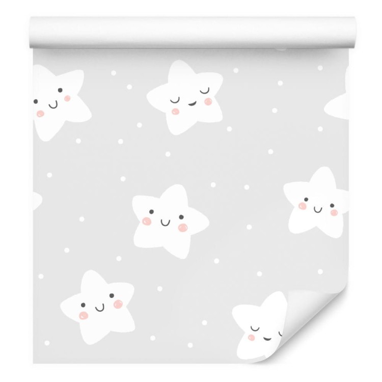 Tapeta Dla Dzieci Uśmiechnięte I Śpiące Gwiazdki