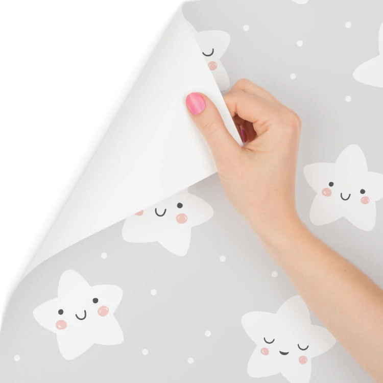 Tapeta Dla Dzieci Uśmiechnięte I Śpiące Gwiazdki