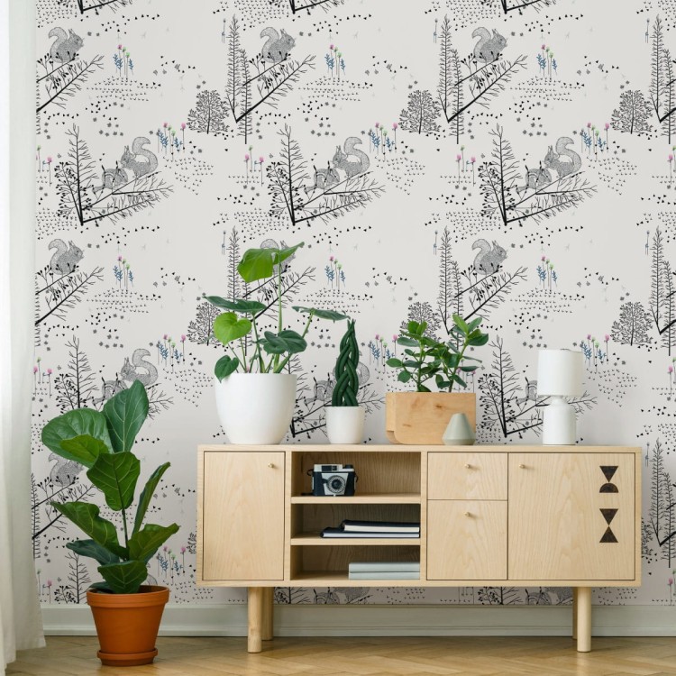Tapeta Wiewiórki W Lesie