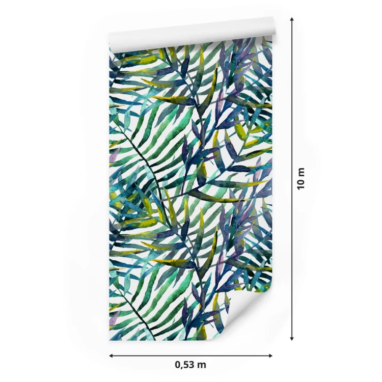 Tapeta Liście Palmowe - Akwarela