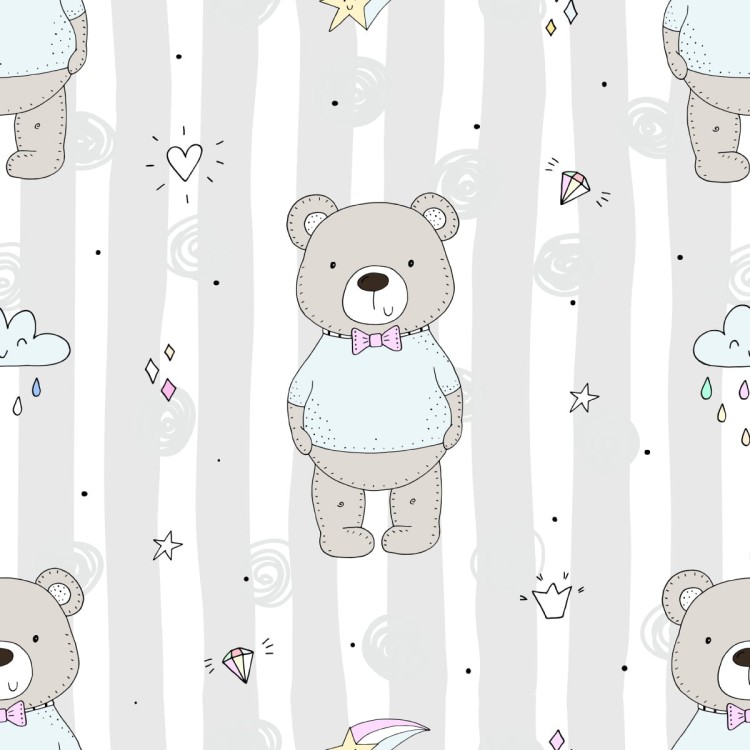 Tapeta Dla Dzieci - Zabawne Misie