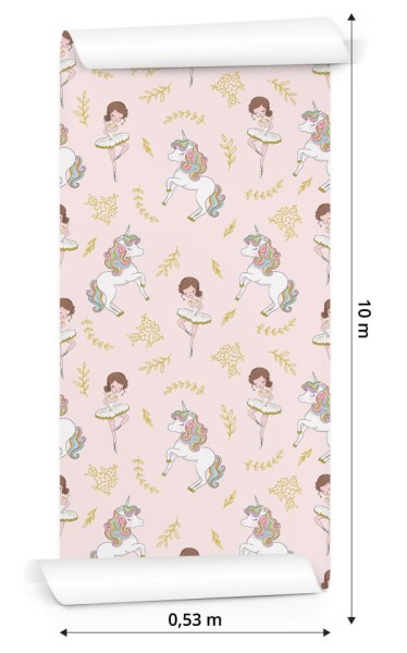 Tapeta Dla Dzieci - Jednorożce I Baletnice