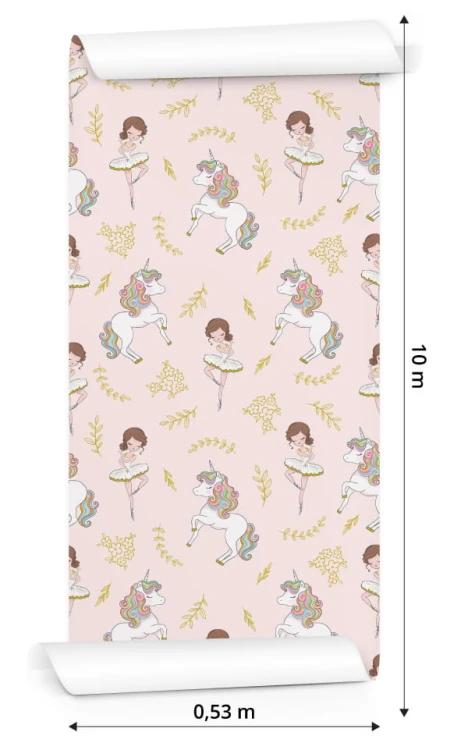 Tapeta Dla Dzieci - Jednorożce I Baletnice