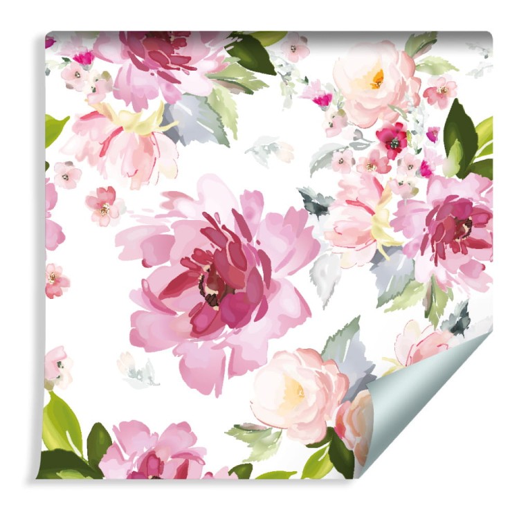 Tapeta Kwiaty Malowane Akwarelą