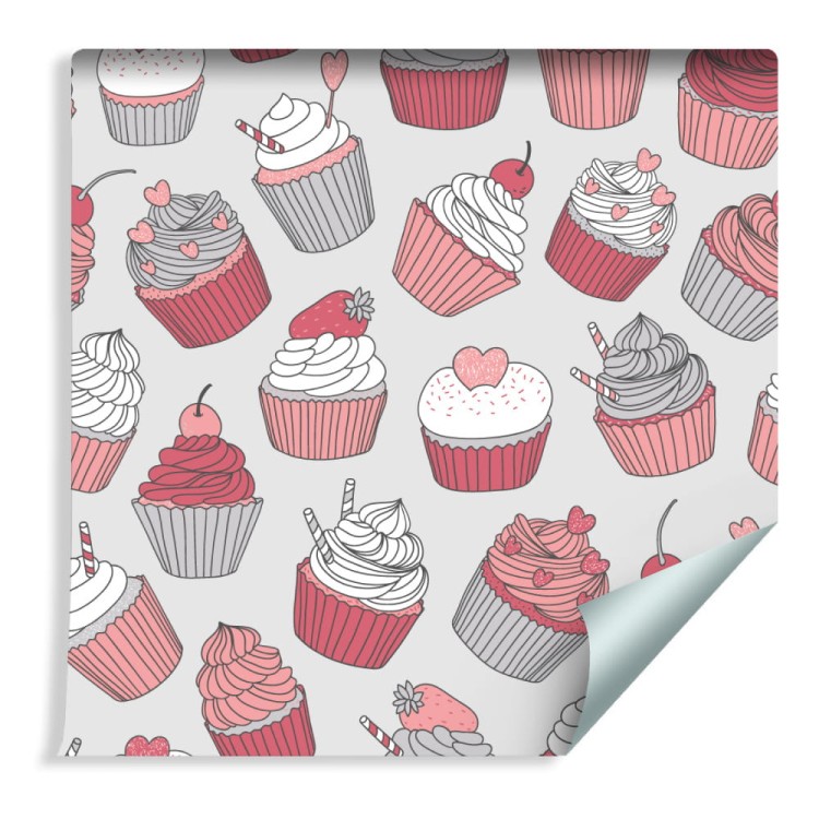 Tapeta Do Kuchni-Kolorowe Babeczki