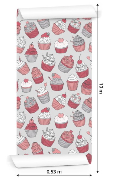 Tapeta Do Kuchni-Kolorowe Babeczki