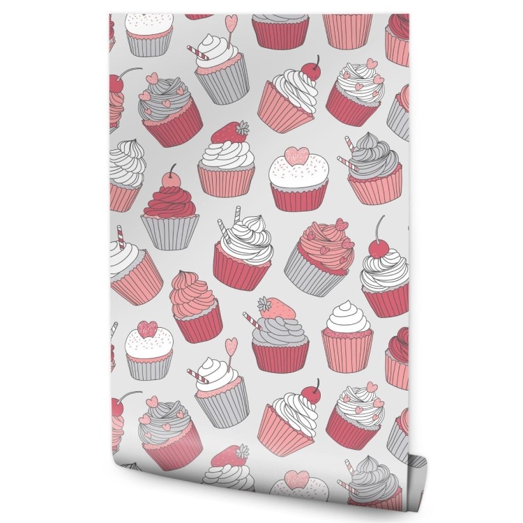 Tapeta Do Kuchni-Kolorowe Babeczki