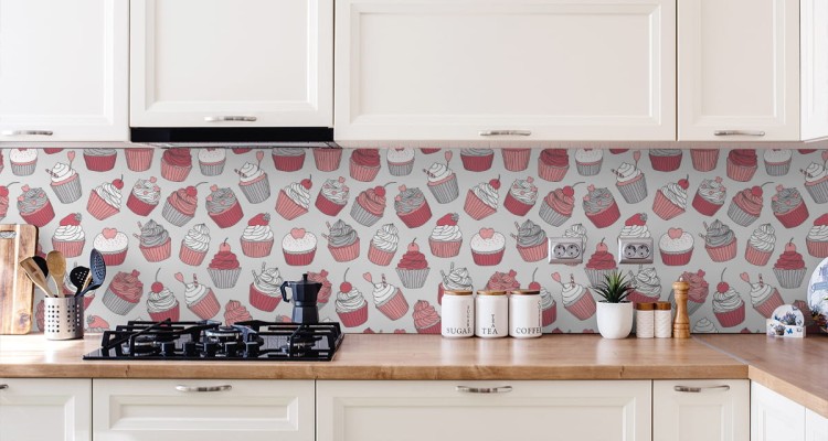 Tapeta Do Kuchni-Kolorowe Babeczki