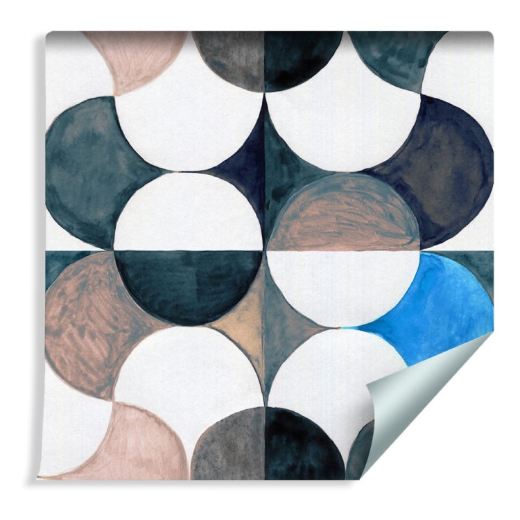 Tapeta Geometryczna-Abstrakcja Malowana Akwarelą