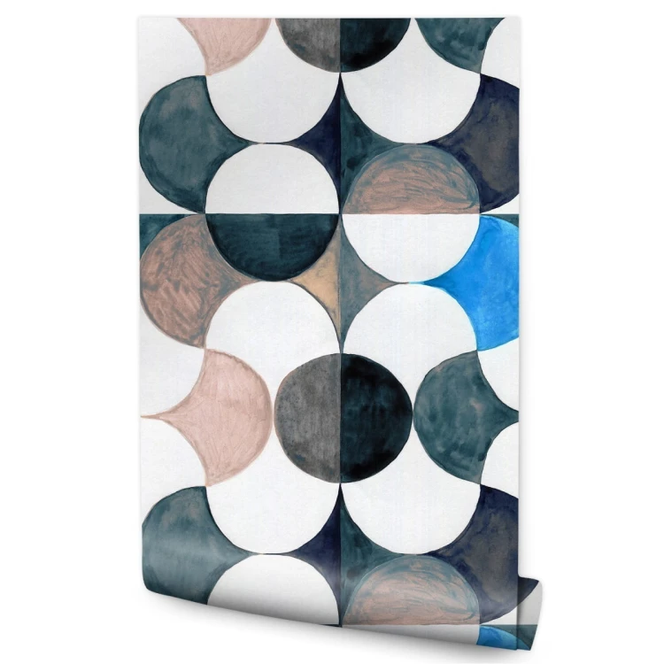 Tapeta Geometryczna-Abstrakcja Malowana Akwarelą