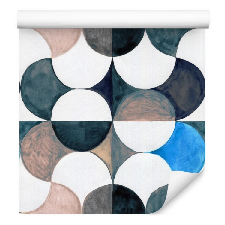 Tapeta Geometryczna-Abstrakcja Malowana Akwarelą