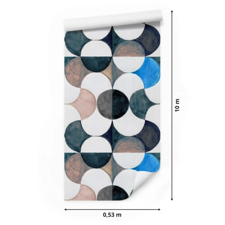 Tapeta Geometryczna-Abstrakcja Malowana Akwarelą