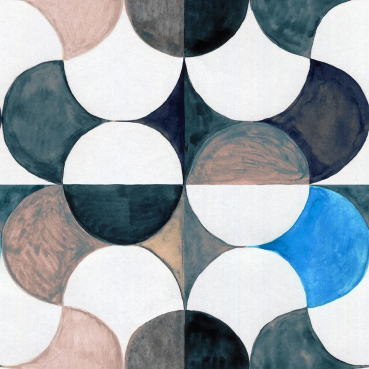 Tapeta Geometryczna-Abstrakcja Malowana Akwarelą