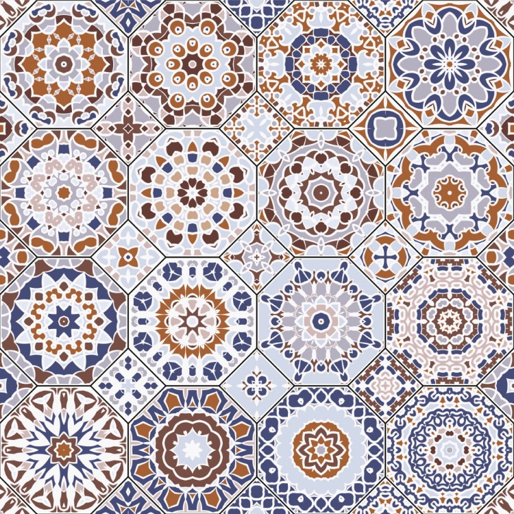 Tapeta Kolorowa Mozaika W Stylu Arabskim